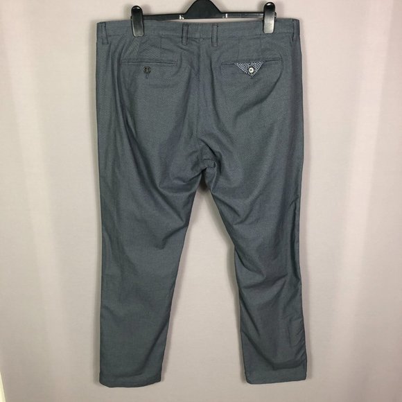 Ted Baker London Navy Dotted Penguin Slim Cotton Blend Chino Pants Size … - Picture 6 of 11